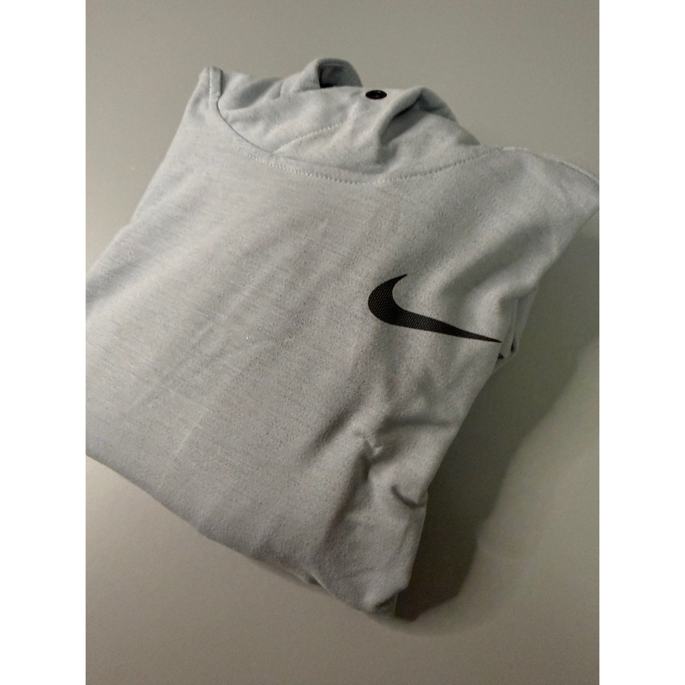 Nike Dri-FIT Mens Training Hoodie Light Blue Heather Pullover Swoosh Large